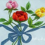 سایه روشن دوزی هماهنگ در گل