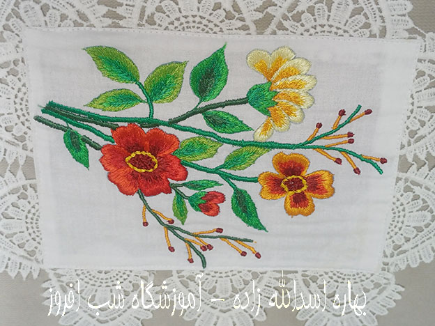 روبالشی با تکه گلدوزی شده - بهاره اسدالله زاده